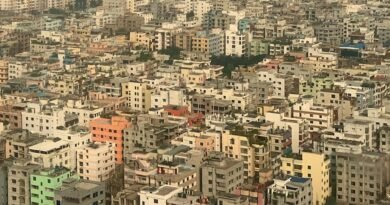 আকাশ থেকে ঢাকা শহরের দৃশ্য